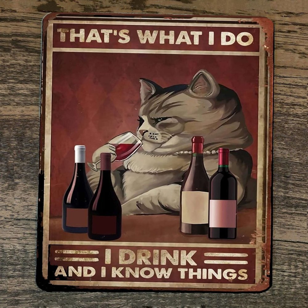 Mouse Pad I Drink and Know Things Fat Cat‎ #1
